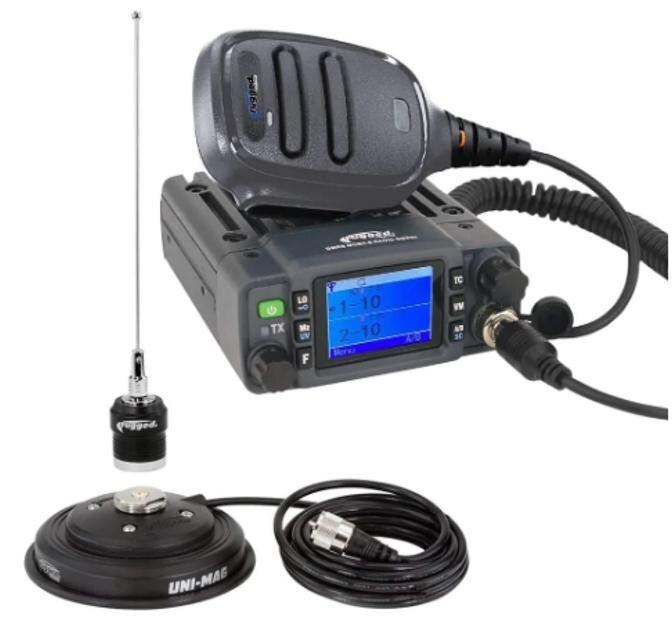 Rugged Radios GMRS Waterproof Mobile Radio Kit with antenna for Can-Am Defender