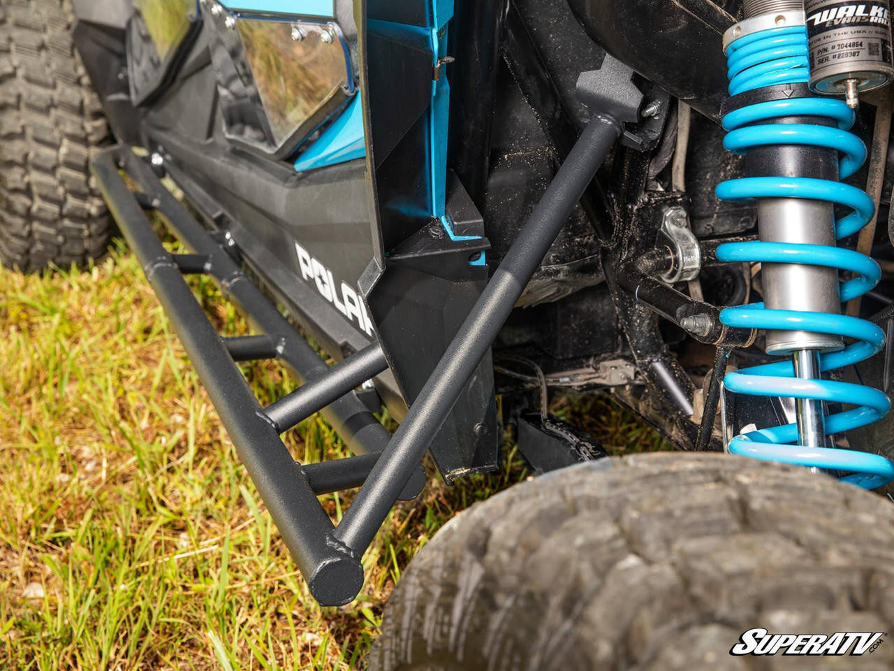 SuperATV Rock Slider Nerf Bars For Polaris RZR XP 4 1000 (2014-2023) – Red