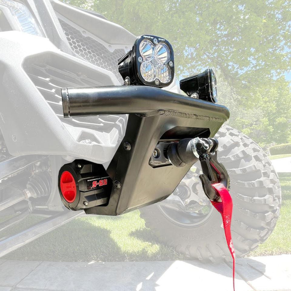 TMW Offroad Can-Am Maverick X3 Gen 2 Front Winch Bumper with integrated light bar provisions