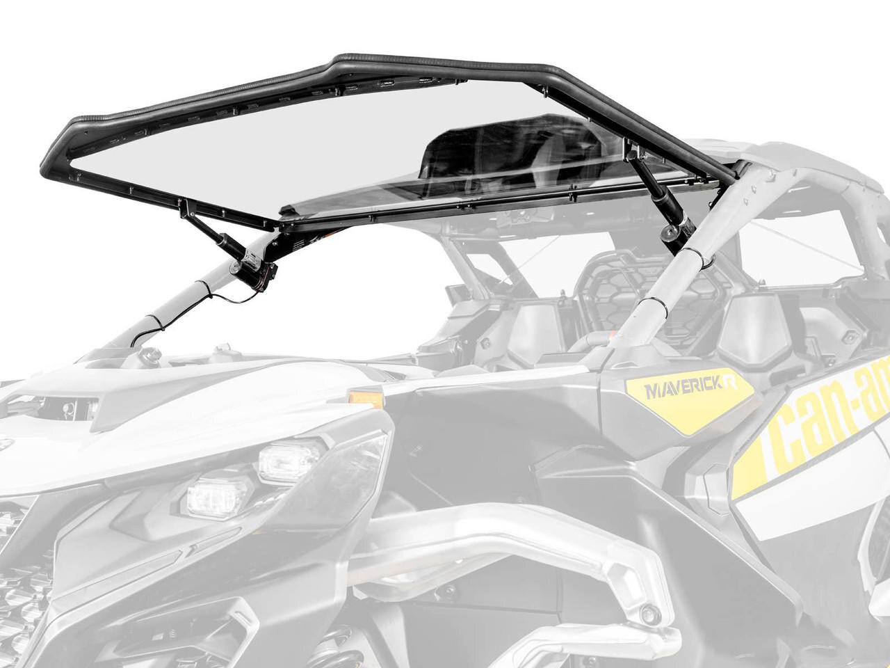 SuperATV Maverick R MaxDrive Power Flip Windshield