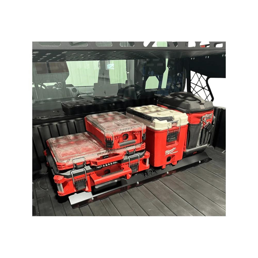 けいすけページ Laser Steel KRX Rear Bed Enclosure, KRX Bed Tailgate Setup