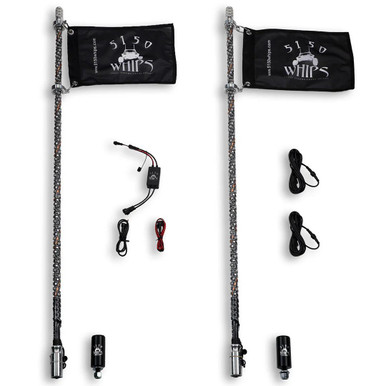 5150 Whips 187 Platinum Bluetooth LED Whips (Pair)
