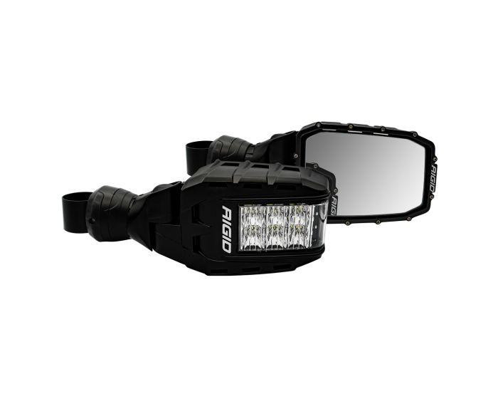 Rigid Industries Reflect LED lighted side mirrors pair with 9 projection LEDs and amber turn signals