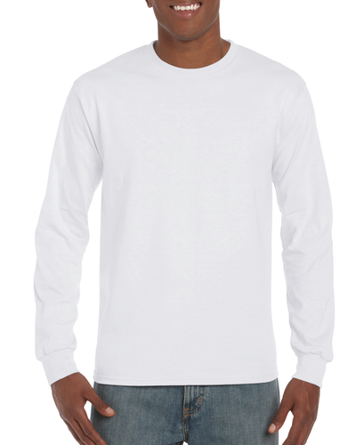 Gildan Hammer® Men’s Adult Long Sleeve T-Shirt (White)