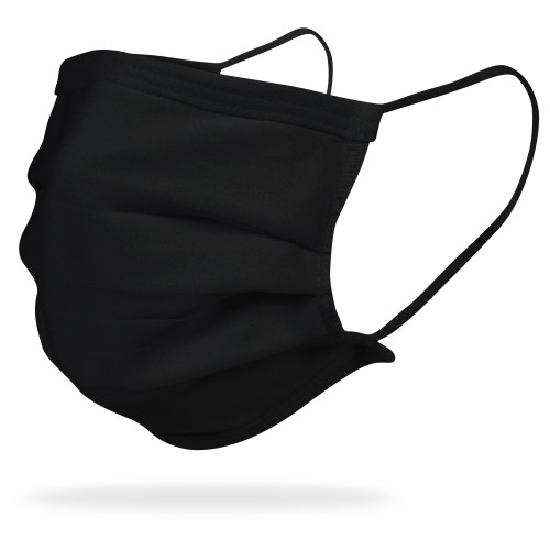 Gildan Reusable 3-Layer Self-Care Face Mask with Ear Loops (Black)