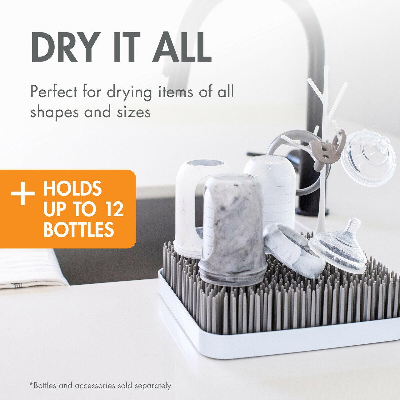 Bottle Drying Mat Boon Grass Drying Rack Gray Boon Grass