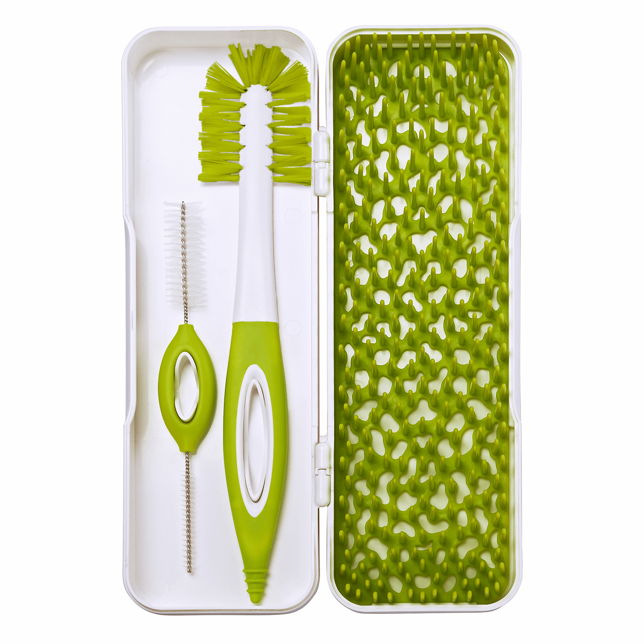 Travel Bottle Cleaning Brush & Drying Rack with Storage Case - Adore