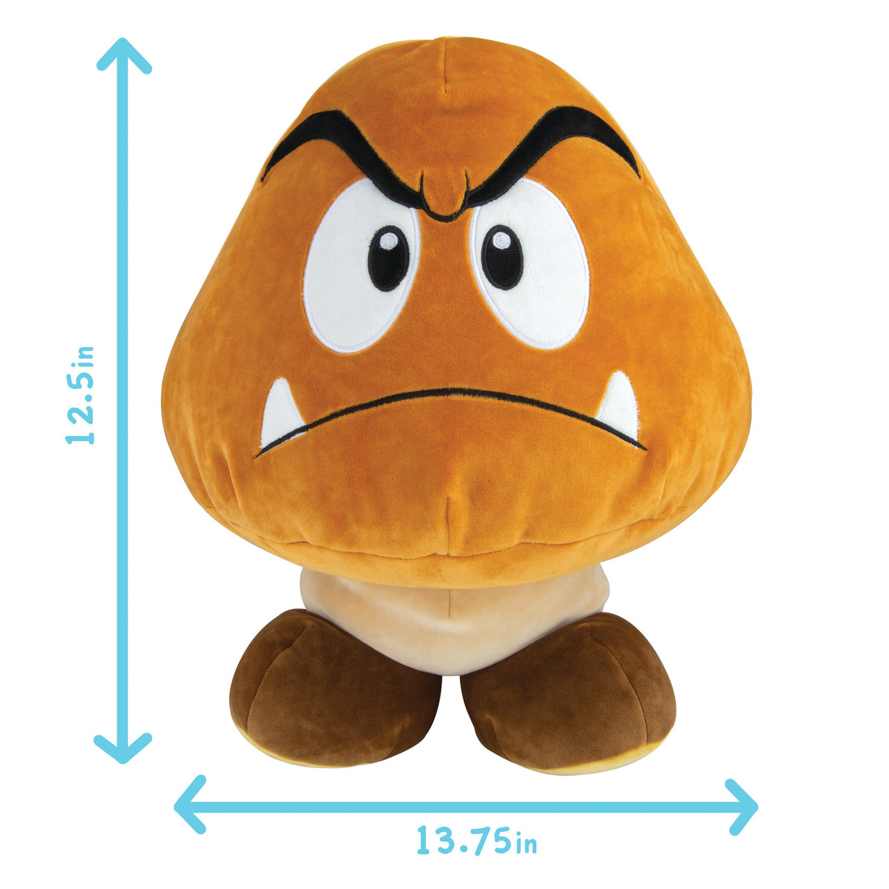 Club Mocchi- Mocchi- Super Mario™ Goomba Mega Plush Toy, 15 inch