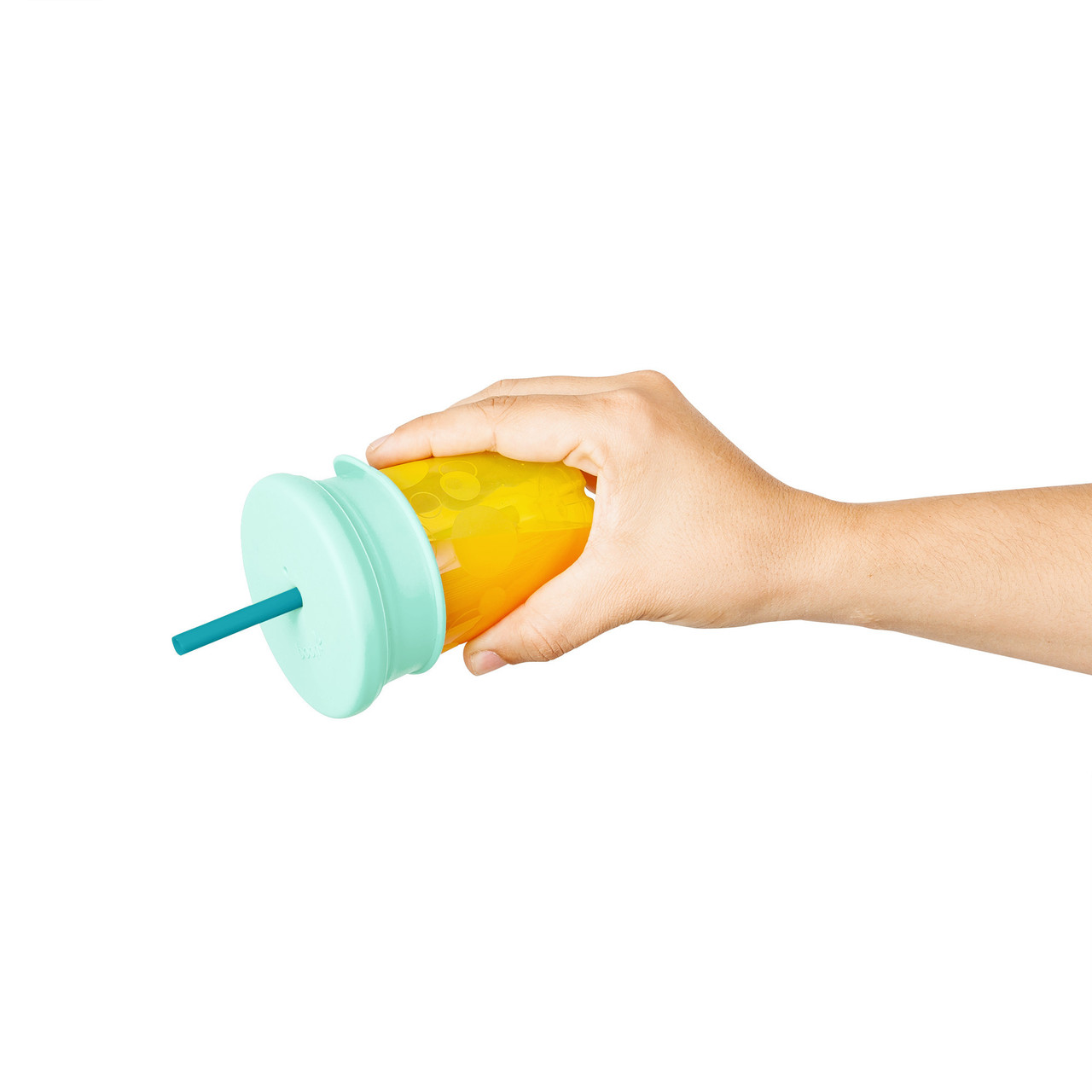 Silicone Cup with Lid + Straw by Bugandbeankids
