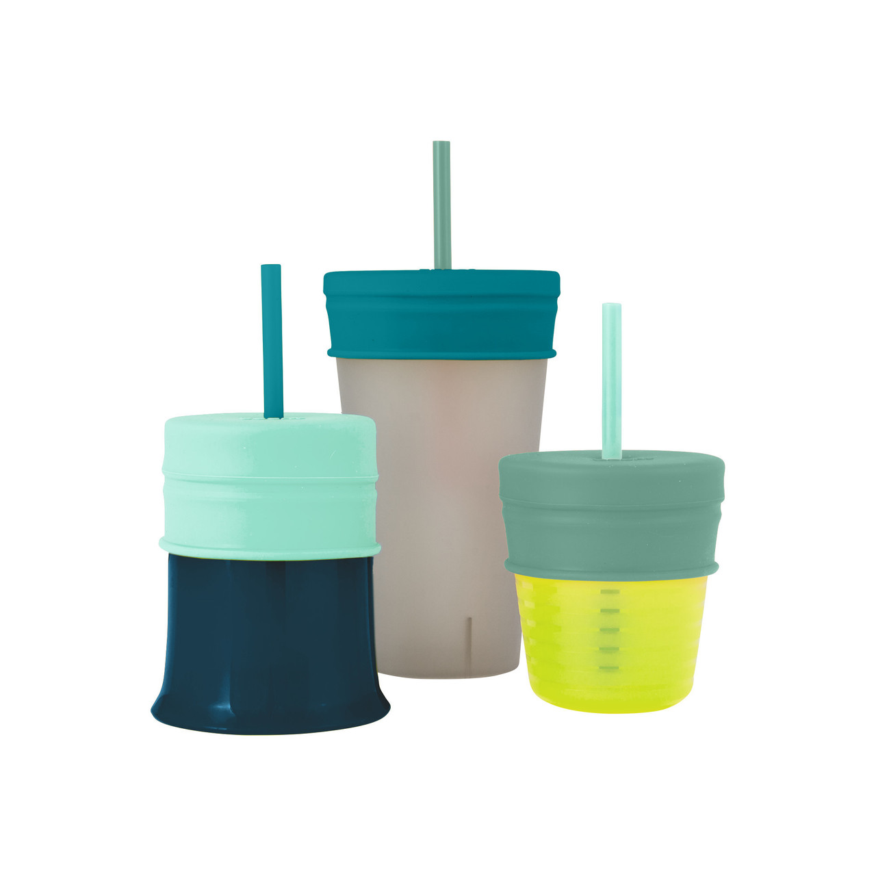 Avanchy Baby Kids Water Cups Straws Lid Silicone Cup Straw Lids