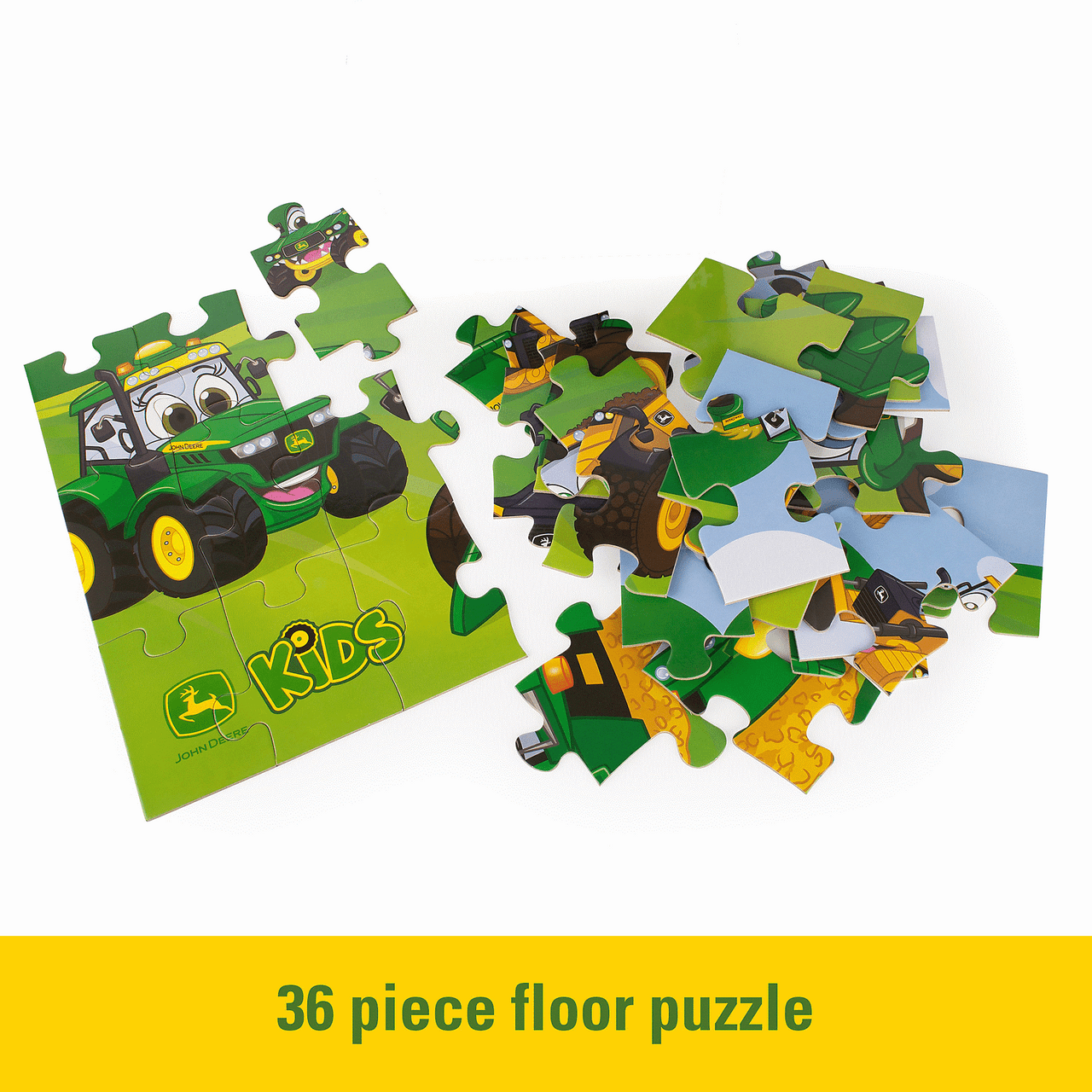 John Deere Kids 2021 Giant 3 Foot x 2 Foot Floor Puzzle 36 Piece Tomy  #LP76930