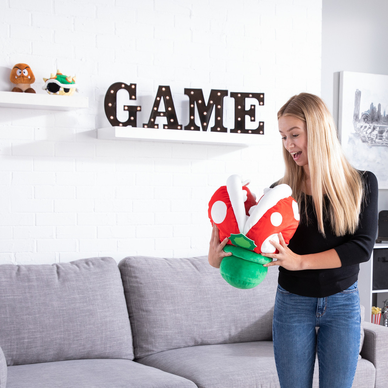 Club Mocchi- Mocchi- Super Mario™ Piranha Plant Mega Plush Stuffed