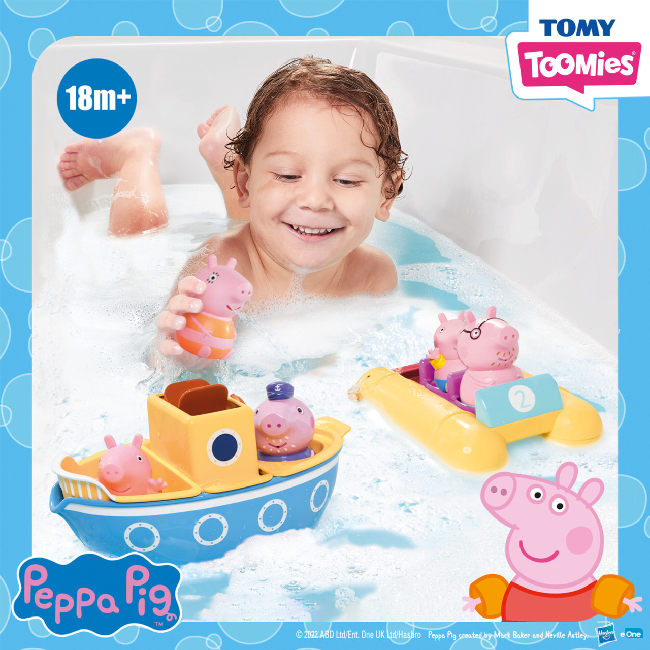 Tomy E73414 Grandpa Pig's Splash & Pour Boat from Toomies – 4-in-1 Bath  Time Peppa Pig Toy with Removable Water Sprinklers and Spinning Paddle