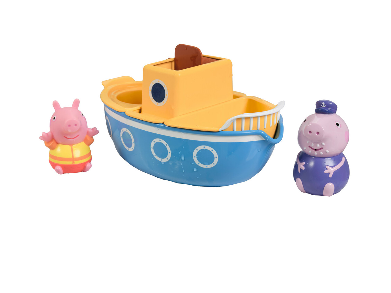  TOMY Toomies Peppa Pig - Juguetes de baño Peppa's Boat  Adventure - Incluye dos barcos y 5 figuras de juguete de Peppa Pig, juguetes  de baño para bebés y niños pequeños