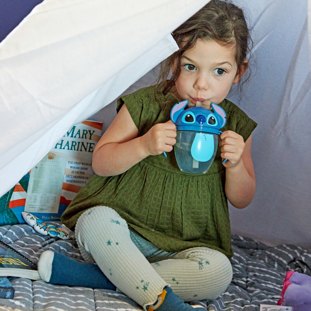 Stitch Flip Top Straw Trainer Cup, 7 Oz [Y11759CA1] - The First Years