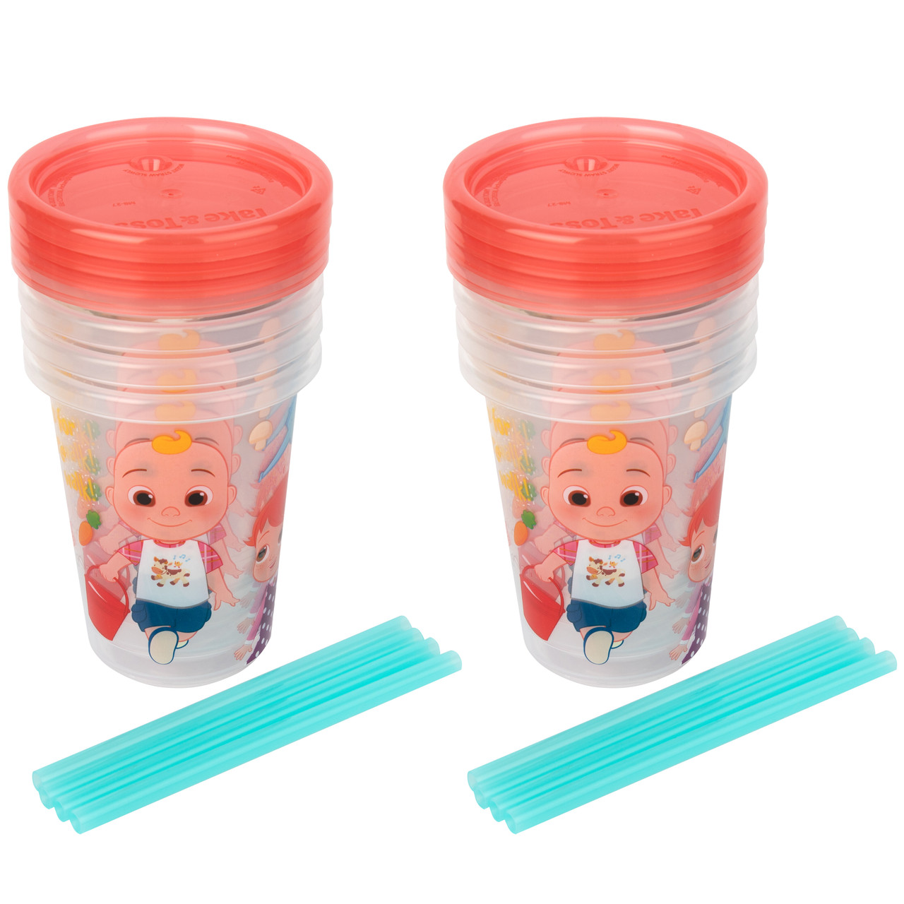 The First Years Take & Toss Spill-Proof Straw Cups With Snap on