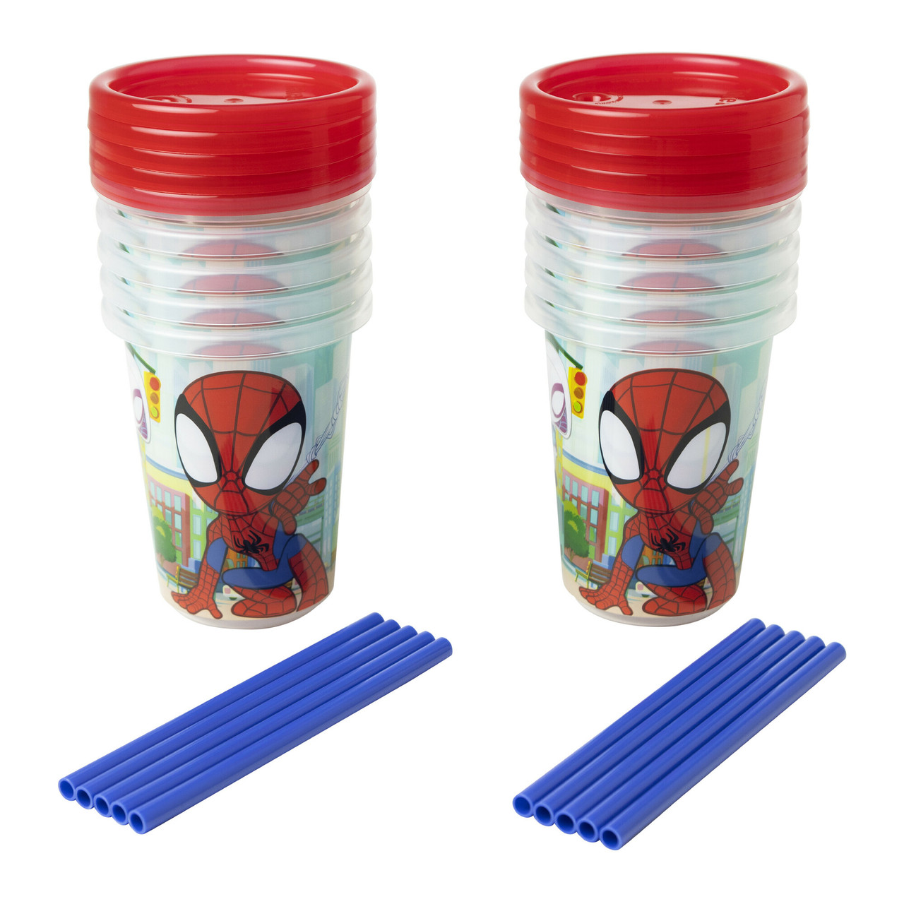 Take & Toss Spidey Straw Cups, 10 Oz – 10 Pack [Y11898AZ1] - The