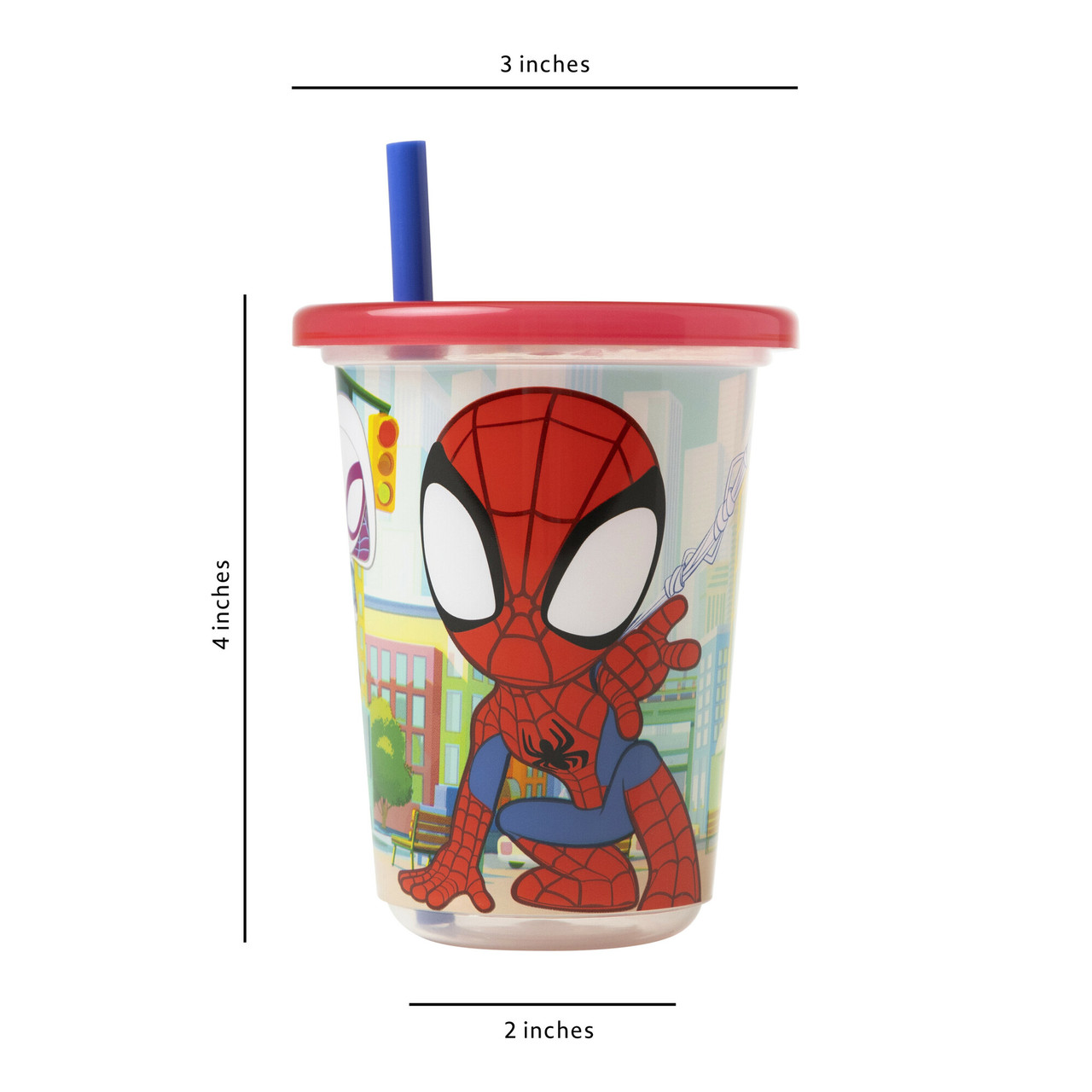 Spiderman Tumblers 2 Pack Water Bottles Sippy Cup Snap Top BPA