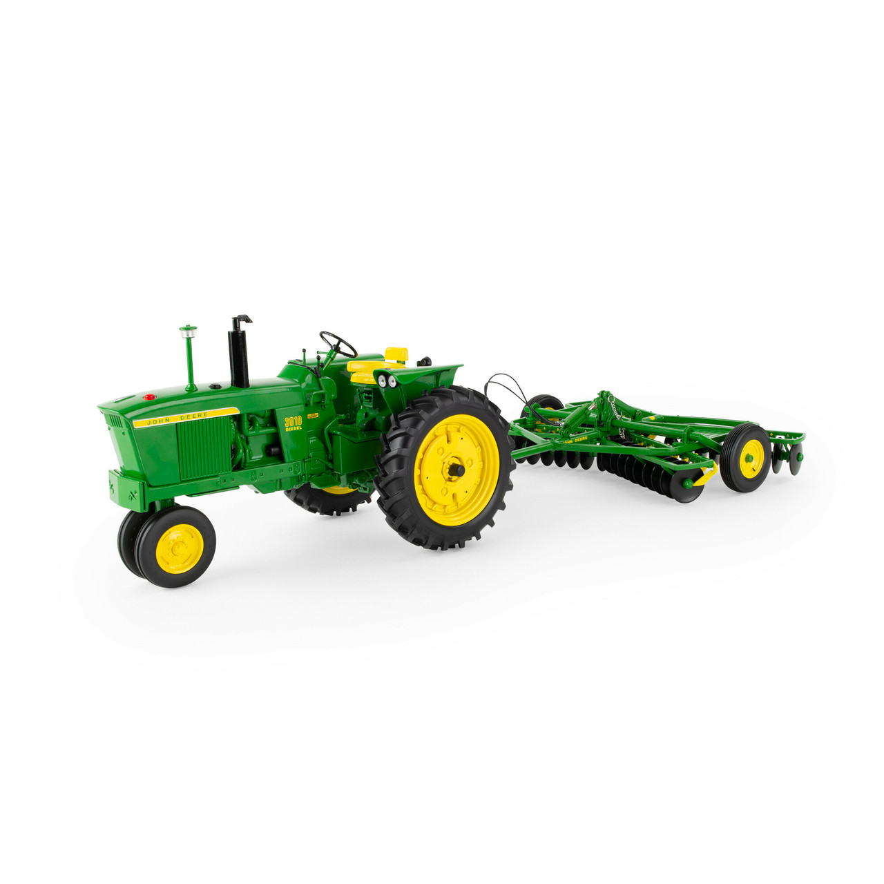 John Deere 1:16 Scale 3010 Diesel Tractor with RW Disk – Die-Cast