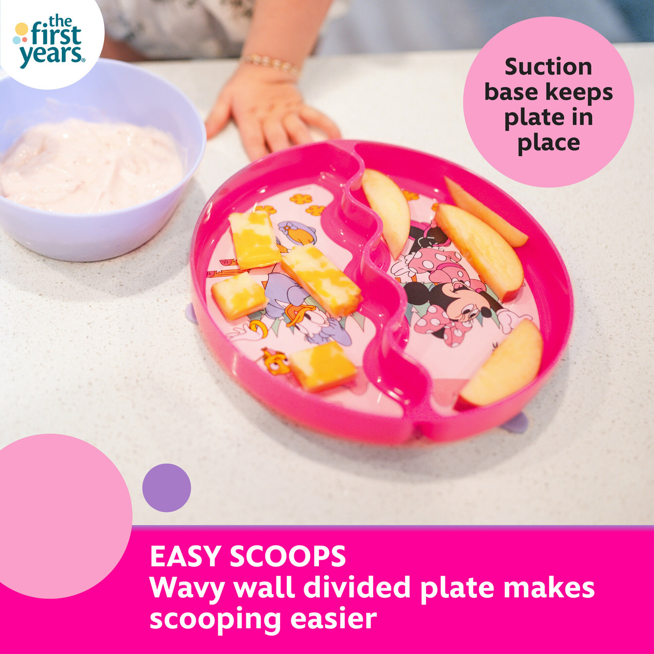 Disney Minnie Mouse 3-Piece Mealtime Set with Divided Suction