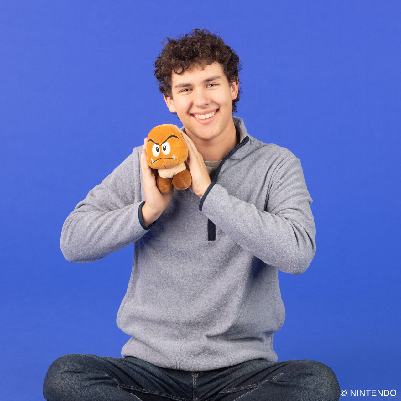 Club Mocchi- Mocchi- Super Mario™ Goomba Junior Plush Toy, 6 inch