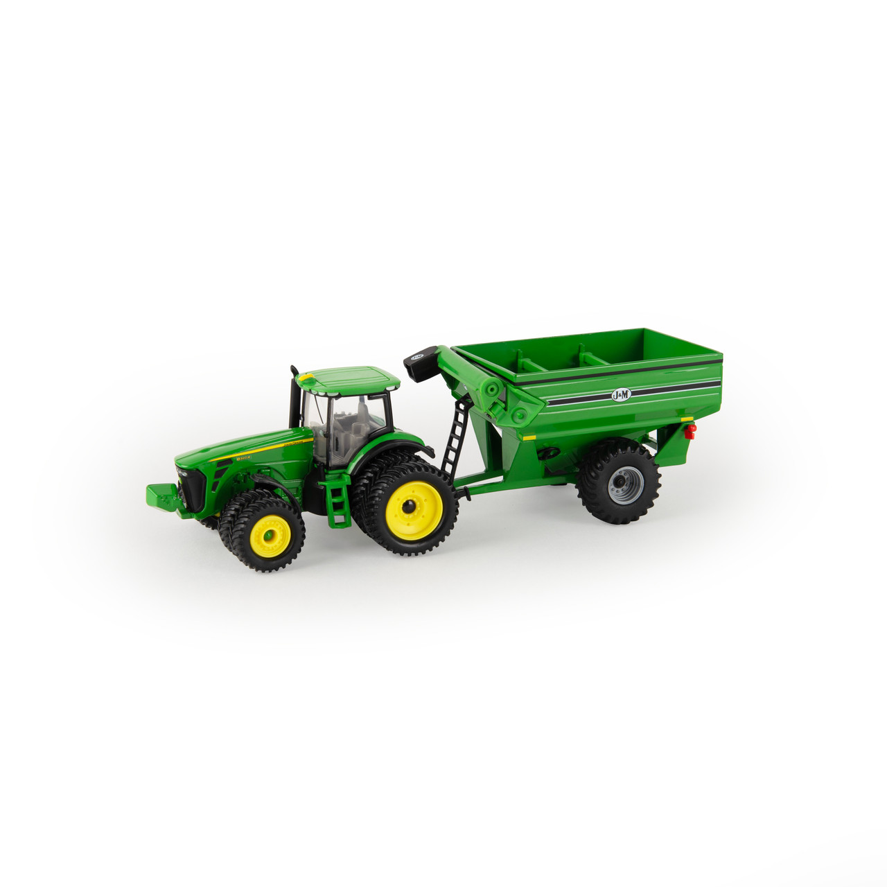 John Deere 1:64 Scale 8320R Tractor Toy with J&M Grain Cart – Die
