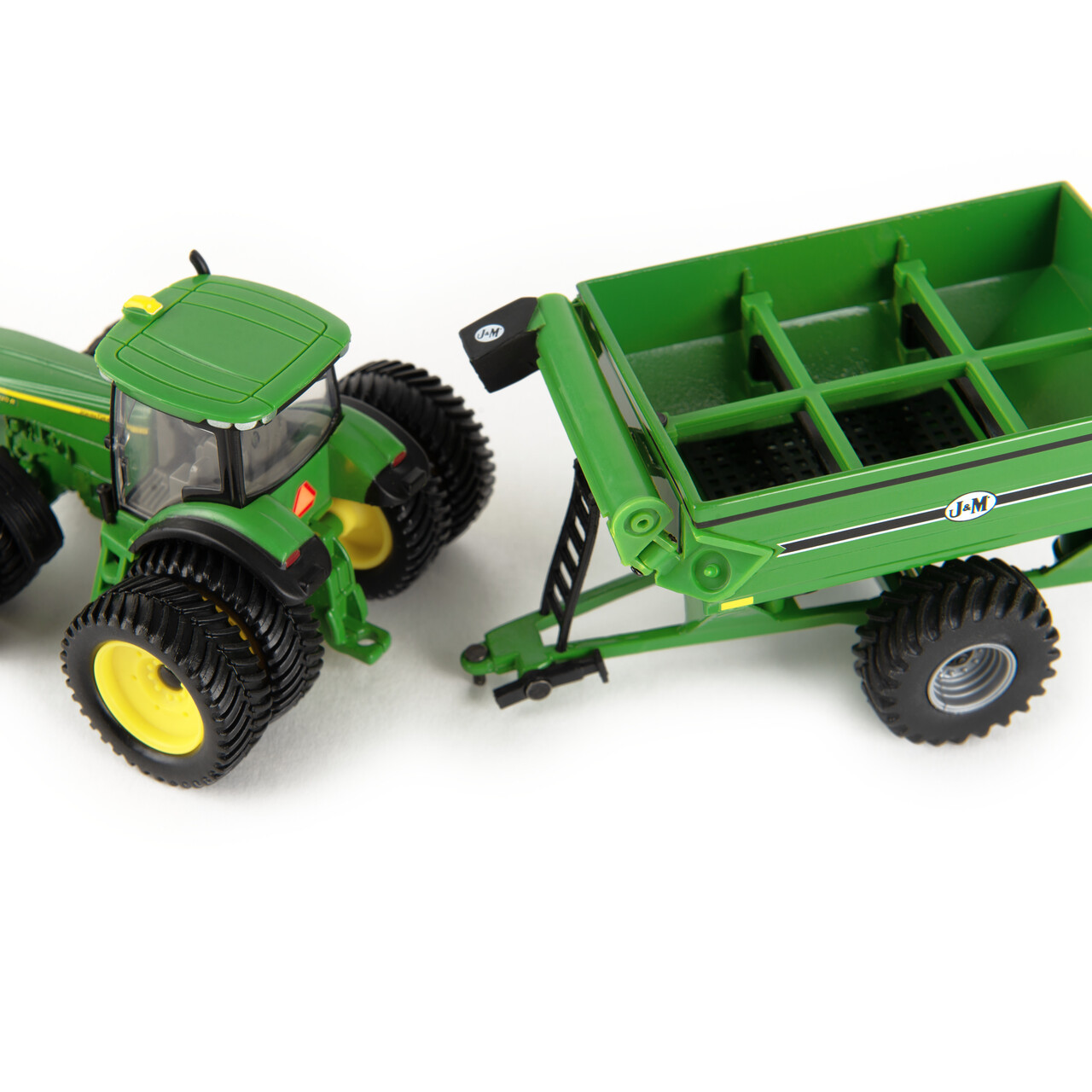 John Deere 1:64 Scale 8320R Tractor Toy with J&M Grain Cart – Die