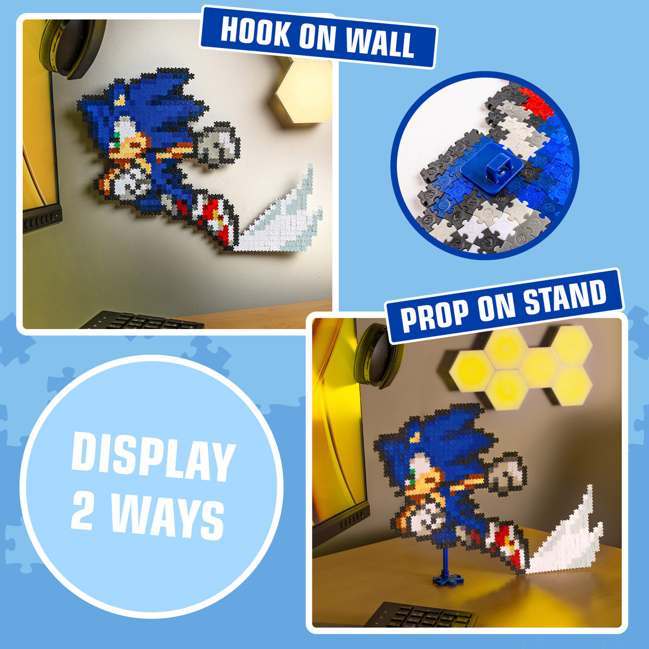 Jixelz® Remix – DIY Sonic the Hedgehog Collectible – Running Sonic