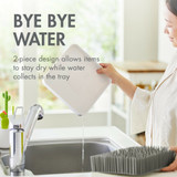 Boon GRASS® Countertop Drying Rack with Antimicrobial Tray - Spring Green -- Sku:B11387A3, Color:Gray