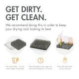 Boon GRASS® Countertop Drying Rack with Antimicrobial Tray - Spring Green -- Sku:B11387A3, Color:Gray