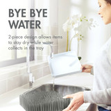 Boon LAWN® Countertop Drying Rack with Antimicrobial Tray - Spring Green -- Sku:B11388A5, Color:Gray