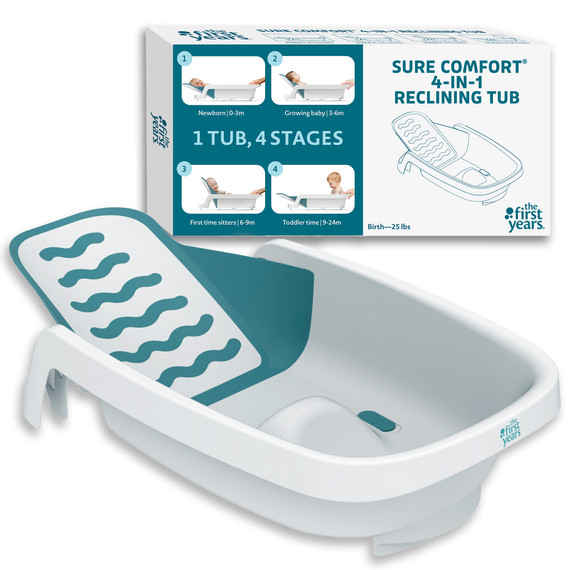Sure Comfort® 4-in-1 Reclining Bathtub – All-in-1 Bathtub for Newborn to Toddler -- Sku:Y7958A2 Sure Comfort® 4-in-1 Reclining Bathtub – All-in-1 Bathtub for Newborn to Toddler -- Sku:Y7958A2
