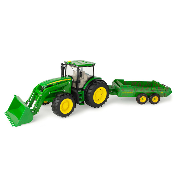 Big Farm John Deere 1:16 Scale 6210R Tractor with Spreader 45960