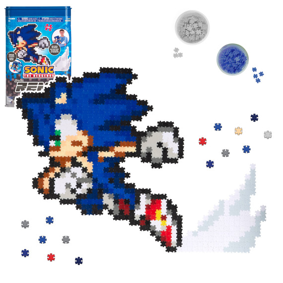 Jixelz® Remix – DIY Sonic the Hedgehog Collectible – Running Sonic – 700+ Pieces L20018