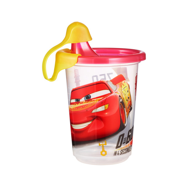 The First Years 10 oz Disney Cars Flip Top Straw Cup