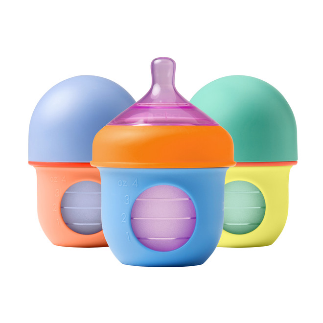 Boon NURSH® Reusable Baby Bottles with Platinum Food-Safe Silicone