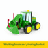 John Deere Lights & Sounds Farmin' Friends Toy Hauling Set with Truck and Backhoe Tractor 47207