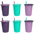 GreenGrown® Spill-Proof Straw Cups — 6 Pack -- Sku:Y6846AZ2