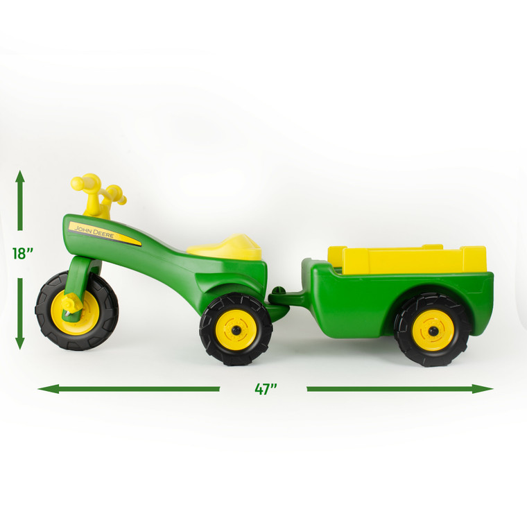 John Deere Pedal Trike And Wagon TOMY