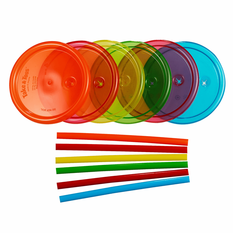 Take & Toss Straws and Straw Lid Replacement 6-pack