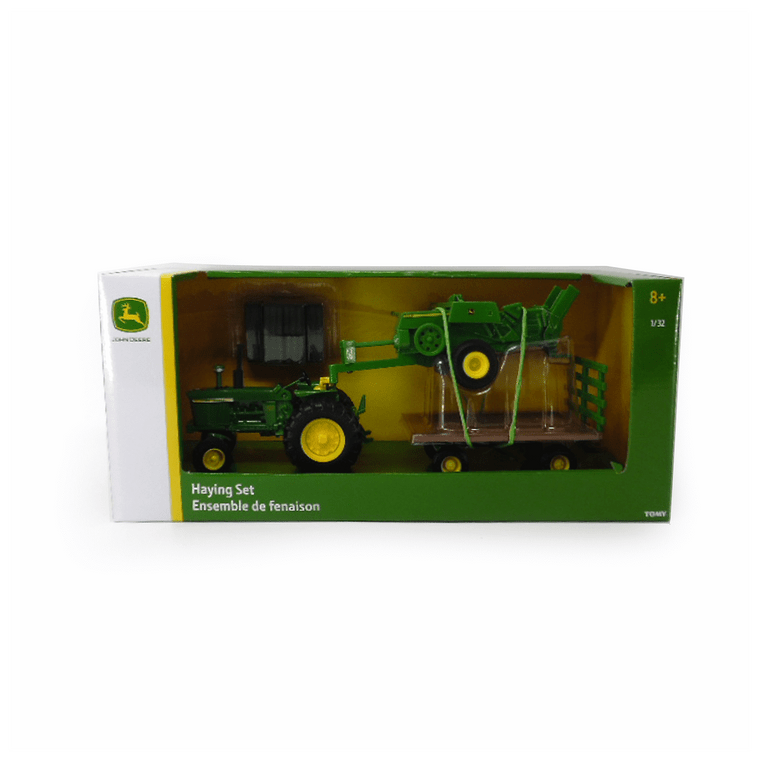 John Deere Farm Playset – 21 Piezas Con Tractor, Remolque Y Animales, Escala 1:32, Juguete De Granja Oficial Para Niños De 3 Años En Adelante