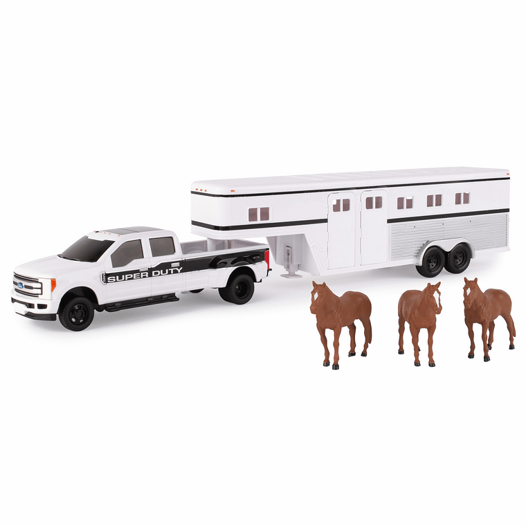 Ford 1:32 Scale F-350 Pickup with Horse Trailer and Horses 46800