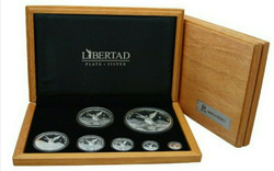 2020 8.9 Oz PROOF Silver MEXICAN LIBERTAD 7 Coin Set WITHOUT COA.