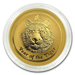 2010 1/10 Oz Gold $15 Australian LUNAR YEAR OF TIGER Coin.