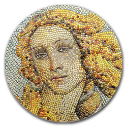 2017 3 Oz Silver $20 Cook Islands BIRTH OF VENUS GREAT MICROMOSAIC PASSION High Relief Coin.