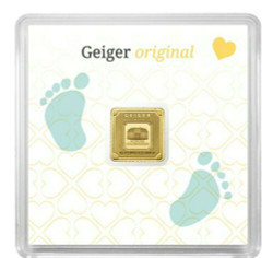 1 Gram GOLD GEIGER BABY BIRTH Bar In Assay.