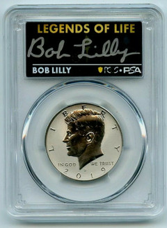 2019-S 50C Legends Of Life REVERSE PROOF KENNEDY PCGS PR70 Boby Lilly Coin.
