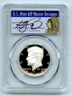 2019-S 50C JOHN F. KENNEDY PR70DCAM First Strike Thomas Cleveland Native Silver Coin.