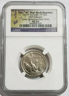 2019-W 25C WAR IN THE PACIFIC NGC MS65 First Releases Coin.