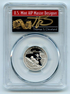 2019-S 25C WAR IN THE PACIFIC NP PR70DCAM FDOI Cleveland Arrows Silver Coin.